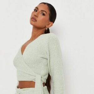 NWT Carli Bybel X Missguided Sage knit SET